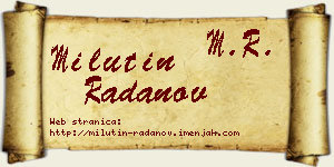 Milutin Radanov vizit kartica
